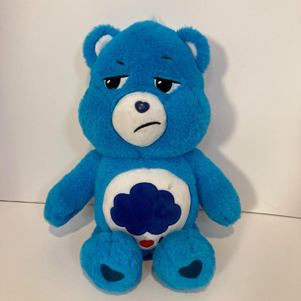 Care Bears Grumpy Bear 2021 Plush Blue Rain Cloud 14" Stuffed Animal Toy